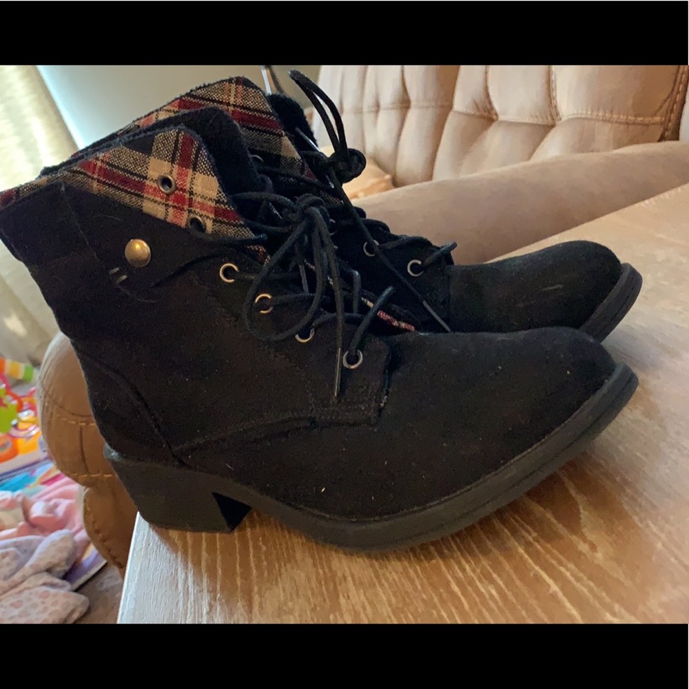 Faux suede boots